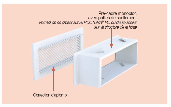 Grille De Décompression Pour Hotte De Cheminée Blanche 12x12 Cm - Neuf, Peut Avoir De Petits Défauts D'usine
